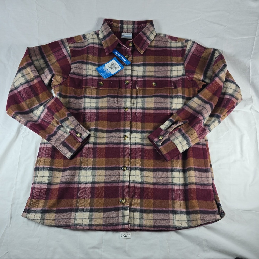 New W/Tags Womens Columbia Blue Point Creek Shirt Jacket M Retro Look Outdoor